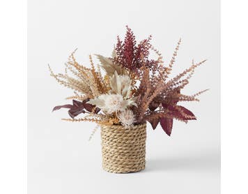 GREENERY_Dried Arrangement Rope Pot / Autumn Mix