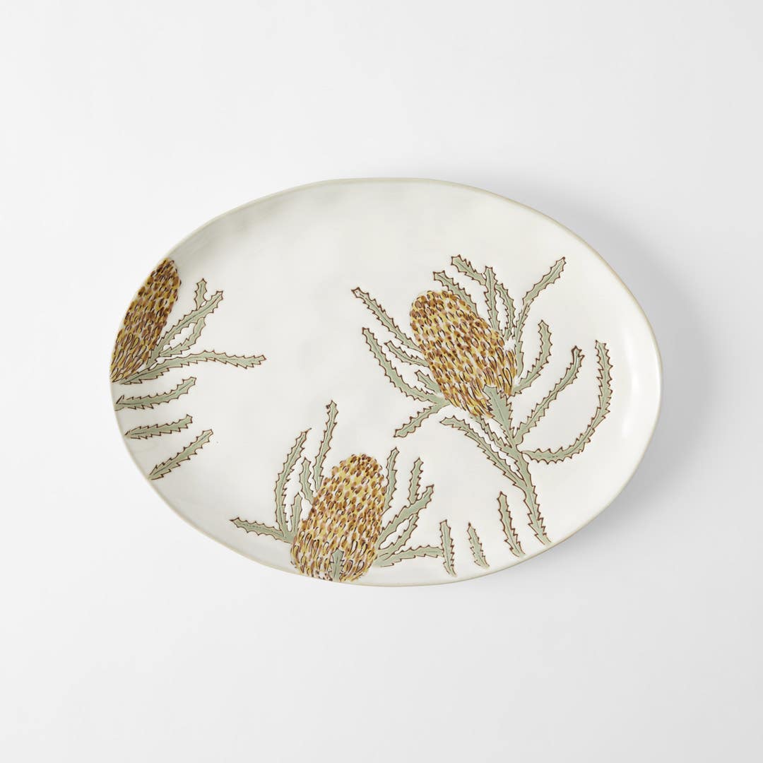 BANKSIA_Banksia Oval Plate / Linen
