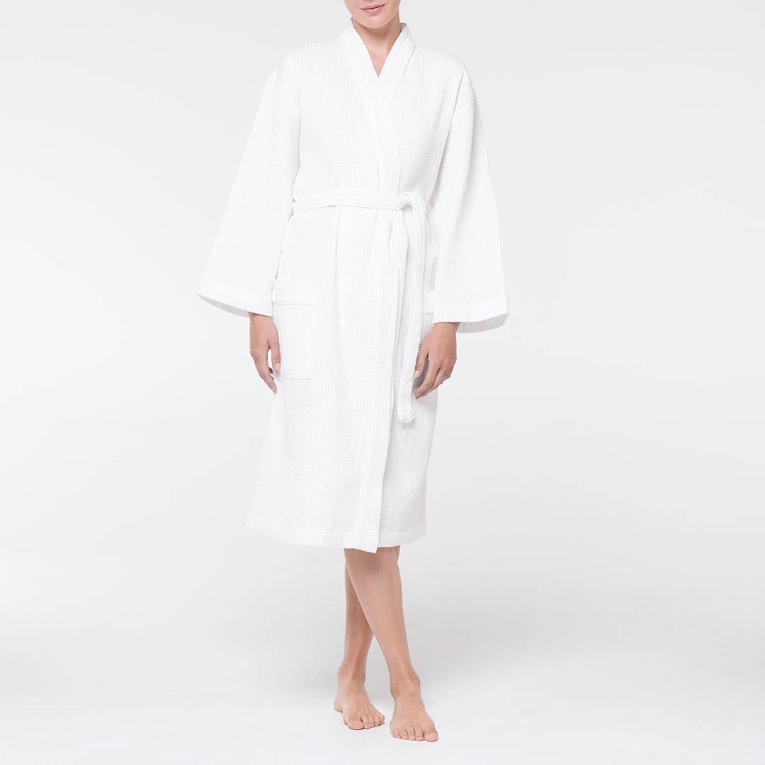 short waffle dressing gown