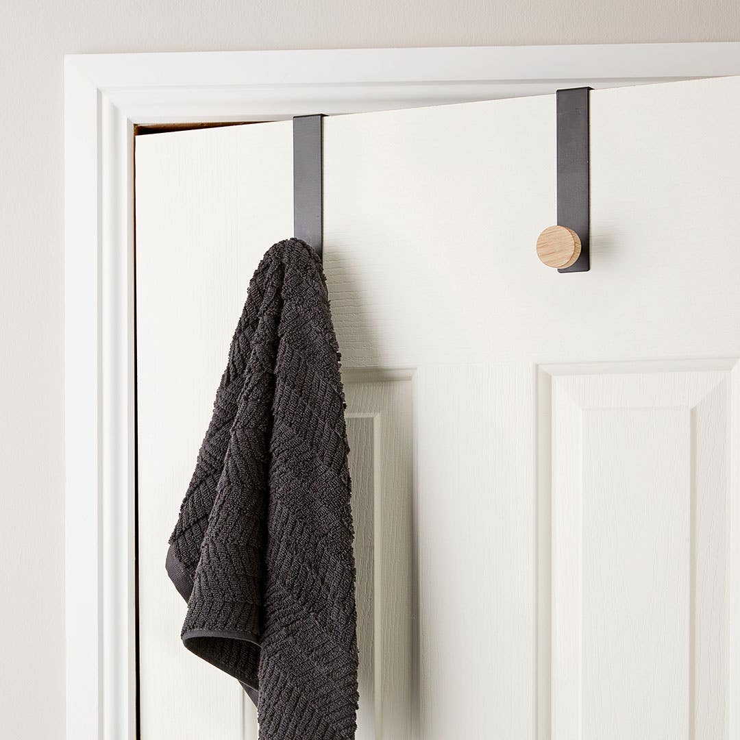 Hudson Door Hook Set Of 2 Black
