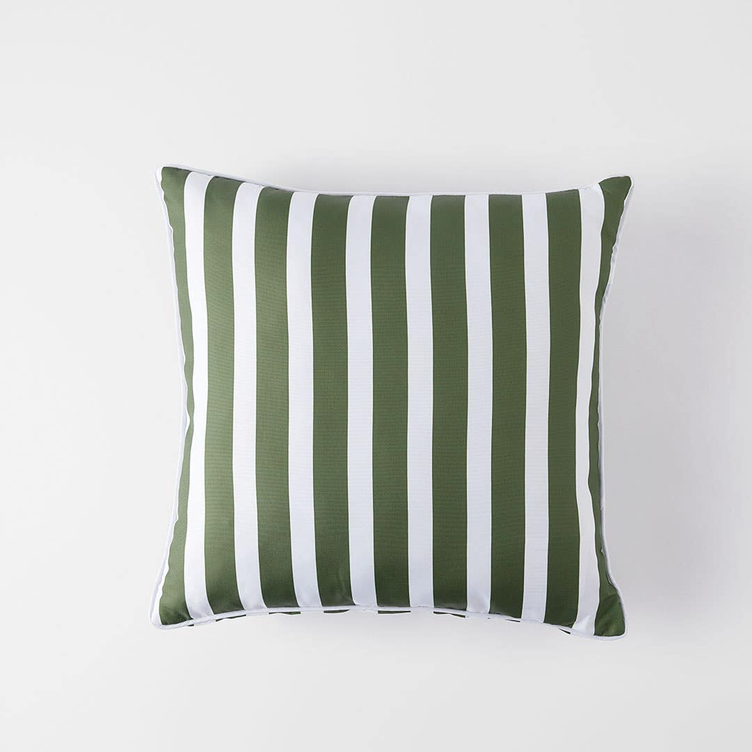 Green cheap striped pillow