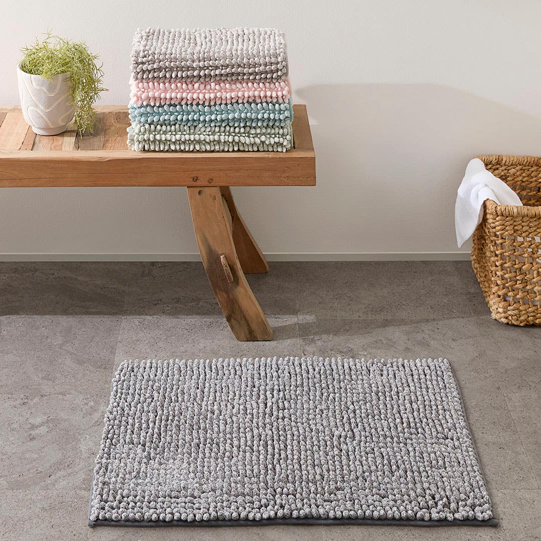 Shop Bobble Melange Bath Mat Charcoal Online Bed Bath N Table