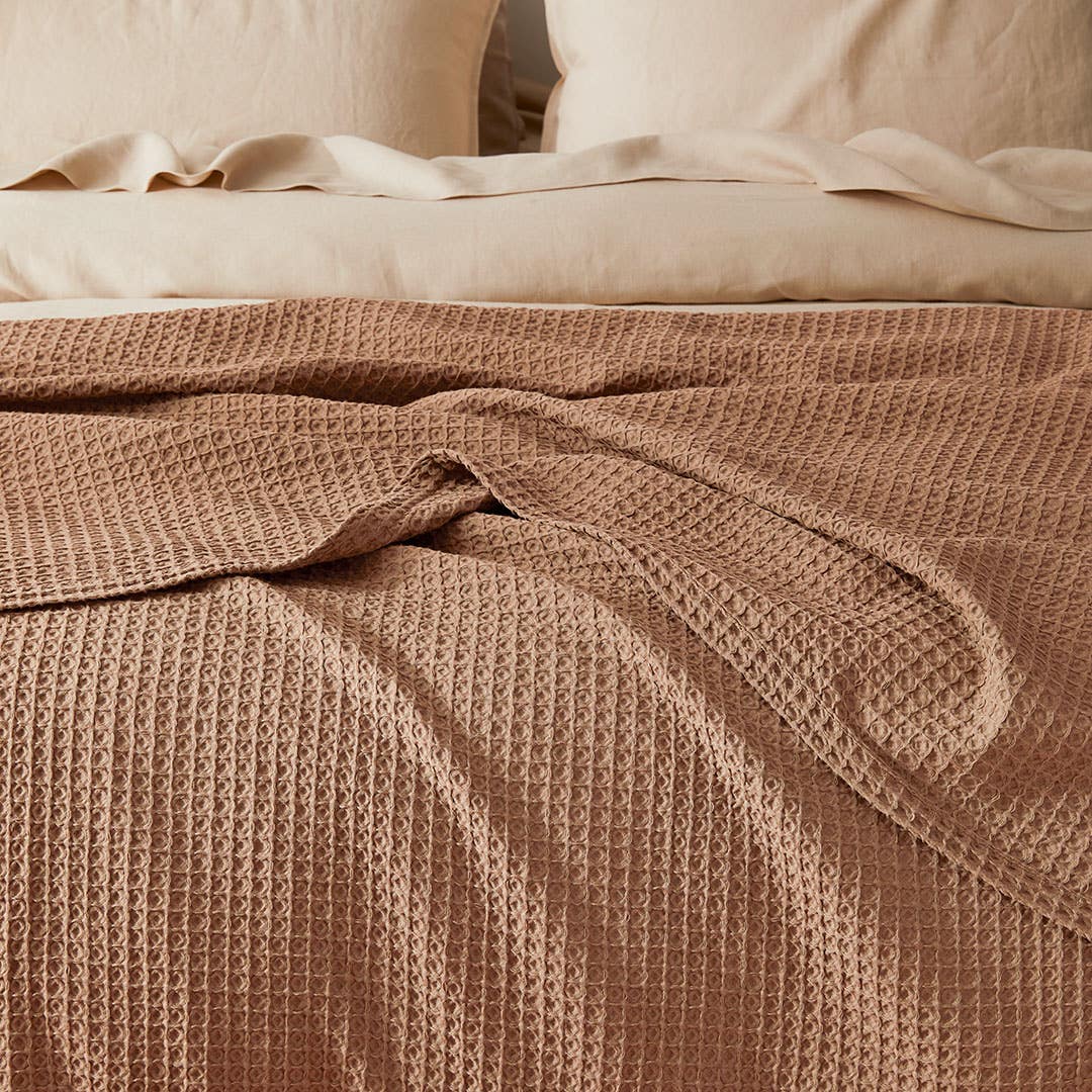 Shop Sebastian Waffle Blanket Clay Online Bed Bath N Table