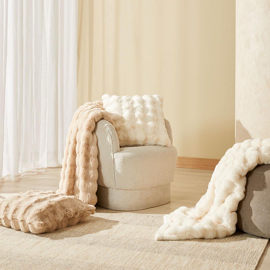 Fur throws for sale best sale
