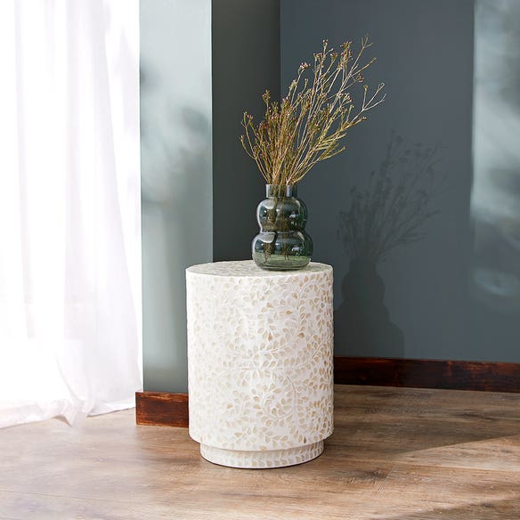 STOOL_Alice Inlay Stool / Ivory