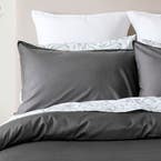 Peyton Quilt Cover Set - Charcoal